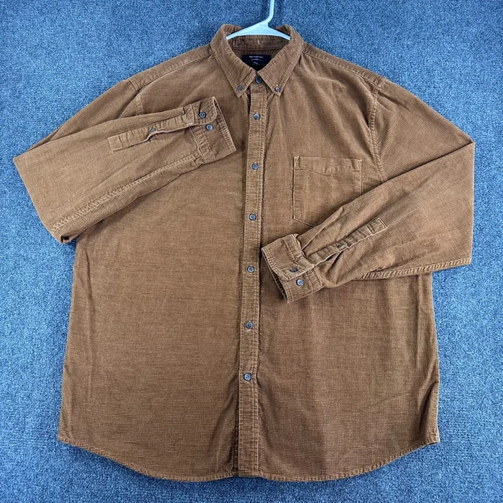 Banana Republic Button Down Shirt Mens XL Extra Large Corduroy Untucked Fit